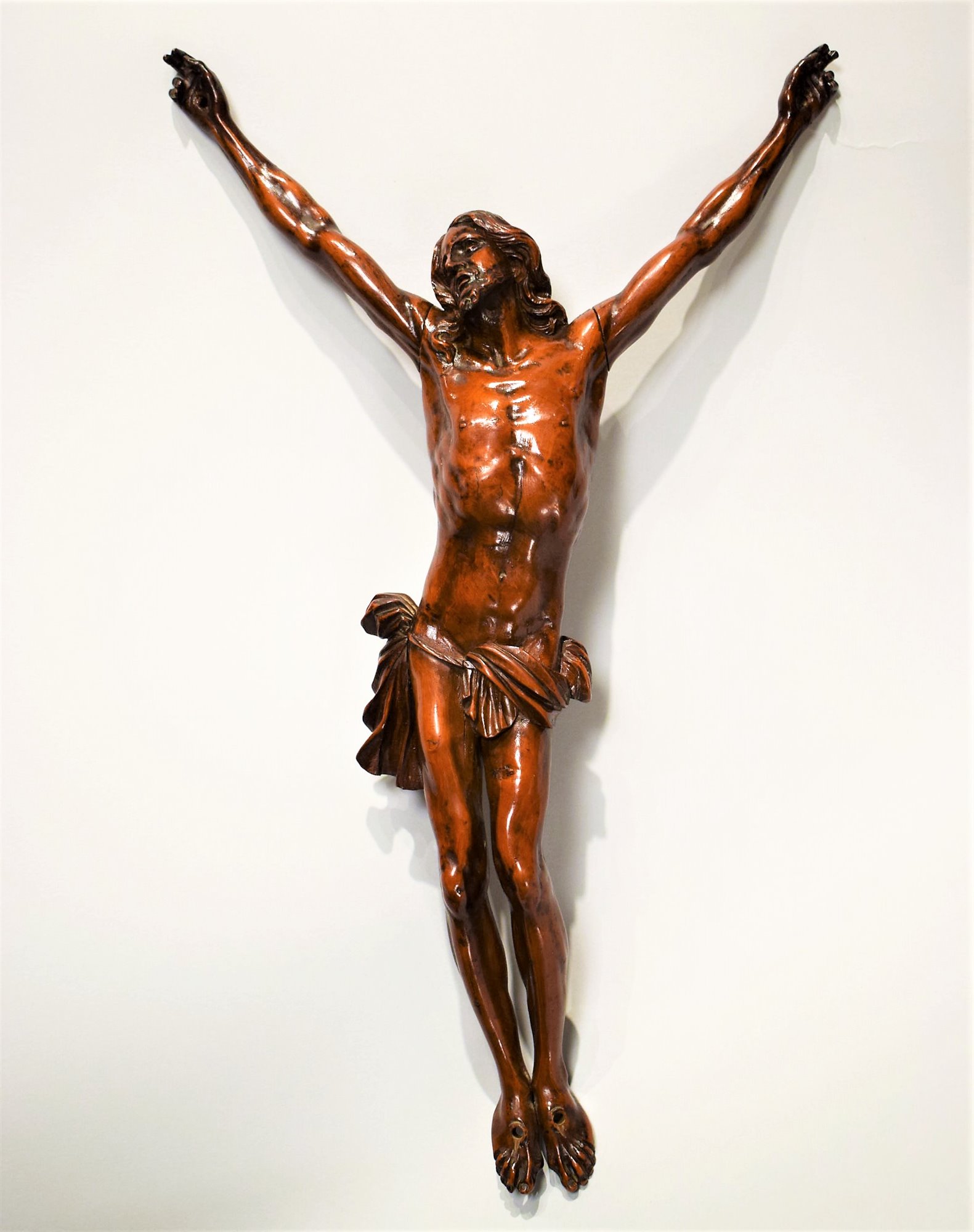 Cristo crocifisso in legno di bosso Maestro Veneto del '600 Dipinti antichi