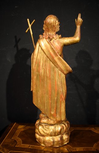 "Risen Christ" Golden wooden sculpture