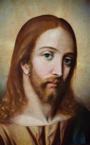 Christ "Salvator Mundi" Oil on table