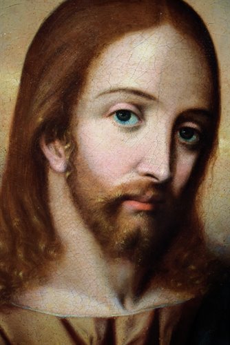 Christ "Salvator Mundi" Oil on table