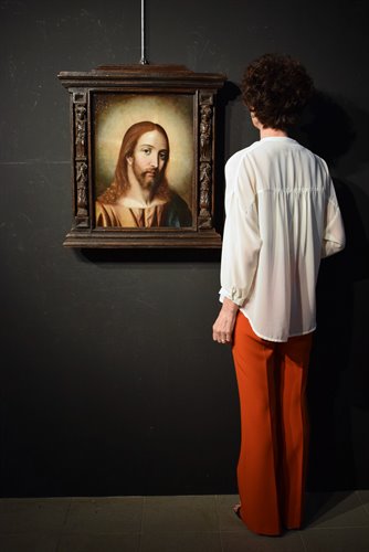 Christ "Salvator Mundi" Oil on table
