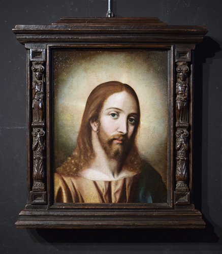Christ "Salvator Mundi" Oil on table