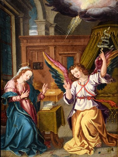 "Annunciazione"  olio su rame
