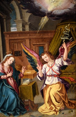 "Annunciazione"  olio su rame