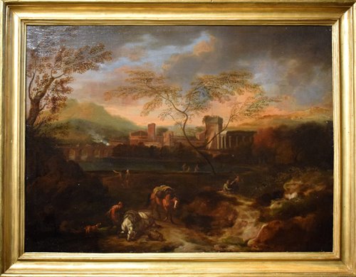 "Paysage idyllique au coucher du soleil"