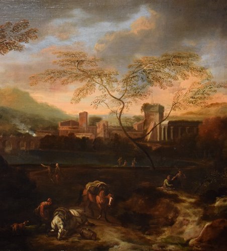 "Paysage idyllique au coucher du soleil"