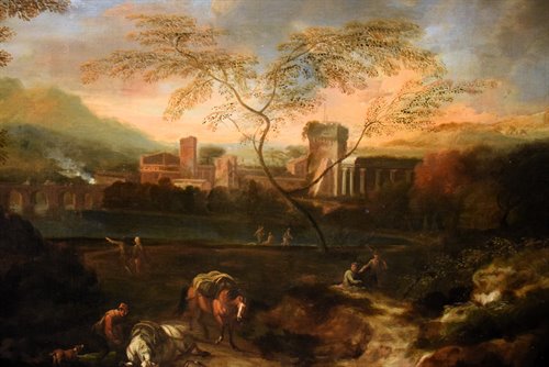 "Paysage idyllique au coucher du soleil"