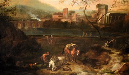 "Paysage idyllique au coucher du soleil"