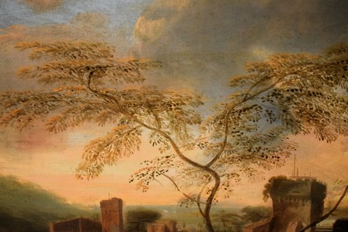 "Paysage idyllique au coucher du soleil"