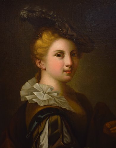 Giovane gentildonna con cardellino