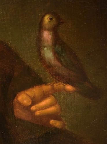 Giovane gentildonna con cardellino
