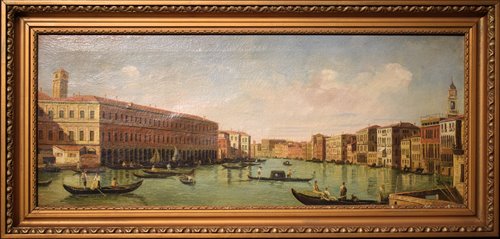 Venice, view of the Grand Canal from the Rialto Bridge