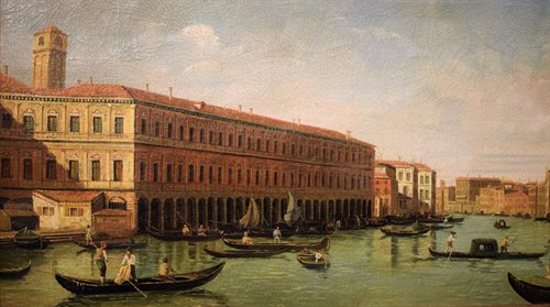 Venice, view of the Grand Canal from the Rialto Bridge