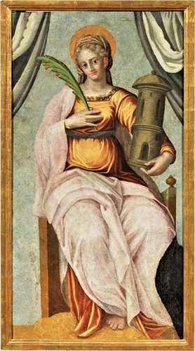 "Santa Barbara" Tempere su tavola