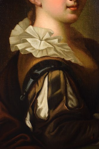 Jeune noble dame avec un chardonneret