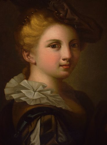 Jeune noble dame avec un chardonneret