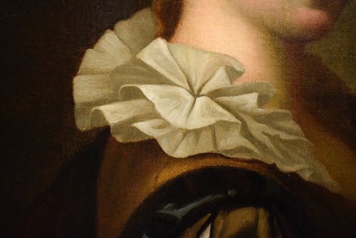 Jeune noble dame avec un chardonneret