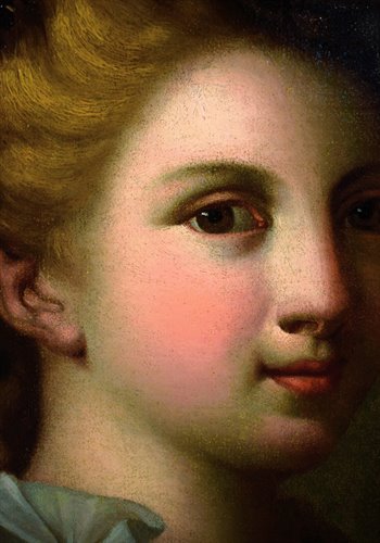 Jeune noble dame avec un chardonneret