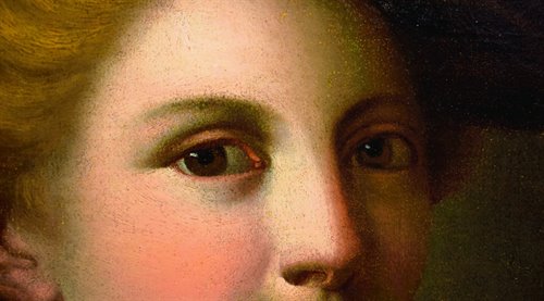 Jeune noble dame avec un chardonneret