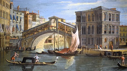 Paire de vues vénitiennes , fin du XVIIe siècle