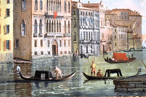 Paire de vues vénitiennes , fin du XVIIe siècle