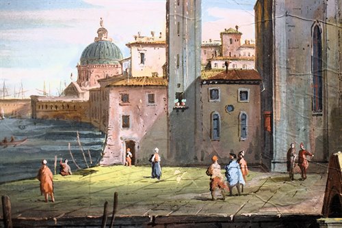 Paire de vues vénitiennes , fin du XVIIe siècle