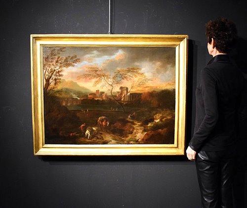 "Idyllic Landscape at Sunset"