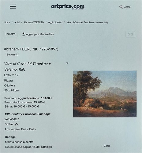 Paesaggio costiero con porto  e rovine